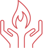 Passionate Fire in Hands